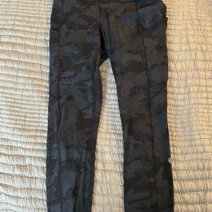 Lululemon Athletica Black Camo Leggings